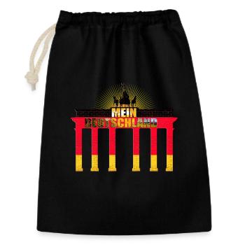 Germany Brandenburg Gate Black Red Gold - Gift Bag 30 x 45 cm - black - Front