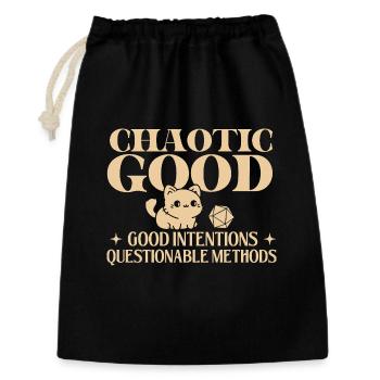 Chaotisch Gute Absichten RPG Ausrichtung Humor - Geschenkbeutel aus Baumwolle (30 x 45 cm) - Schwarz - Vorne