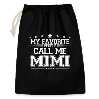My Favorite People Call Me Mimi Grandmother Gift - Gift Bag 30 x 45 cm - black - Front