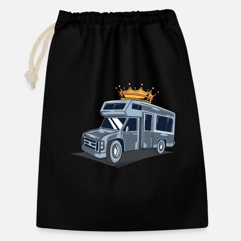Camper / Caravan / Camping - Gift Bag 30 x 45 cm - black