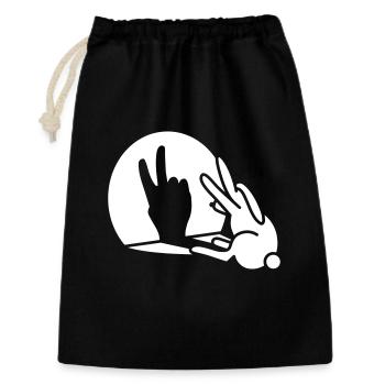 Rabbit shadow hand birthday two 2 years - Gift Bag 30 x 45 cm - black - Front