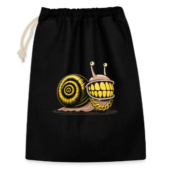 Snail bling bling hiphop - Gift Bag 30 x 45 cm - black - Front