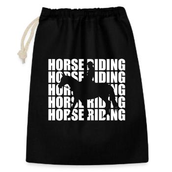 Équitation - Sac cadeau 30 x 45 cm - noir - Devant