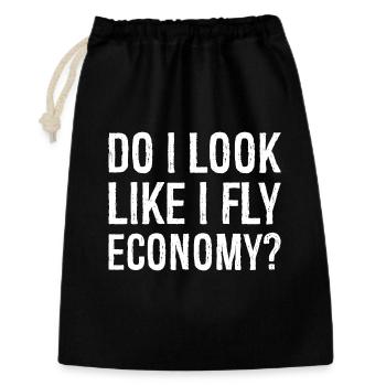 do I look like I fly economy - Gift Bag 30 x 45 cm - black - Front