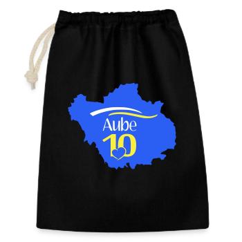 Aube 10 Carte Regionale Coeur - Gift Bag 30 x 45 cm - black - Front