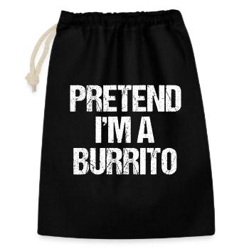 Pretend I’m a Burrito Funny Halloween Costume Lazy - Gift Bag 30 x 45 cm - black - Front
