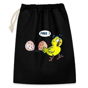 The release of the chick - Gift Bag 30 x 45 cm - black - Front