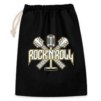 RocknRoll Crest with Guitars and Mic - Gift Bag 30 x 45 cm - black - Front