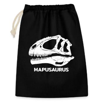 Mapusaurus Schädel Fossil - Geschenkbeutel aus Baumwolle (30 x 45 cm) - Schwarz - Vorne