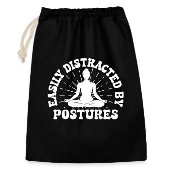 Pilates Enthusiasts Easily Distracted By Postures - Gift Bag 30 x 45 cm - black - Front