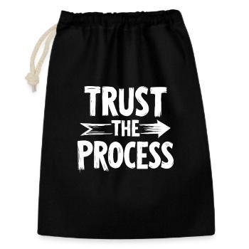 Faites confiance au lettrage avec le graphique en flèche - Sac cadeau 30 x 45 cm - noir - Devant