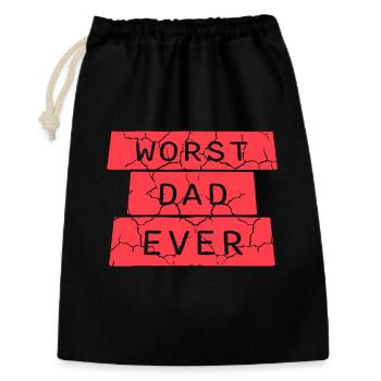 Worst Dad Ever Funny Sarcastic Father's Day Dad - Gift Bag 30 x 45 cm - black - Front
