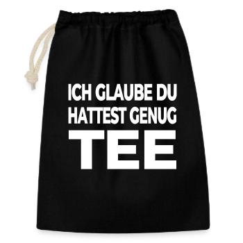 Tee - Geschenkbeutel aus Baumwolle (30 x 45 cm) - Schwarz - Vorne
