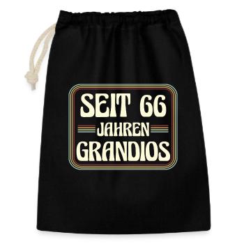 66 ans Anniversaire 66e anniversaire - Sac cadeau 30 x 45 cm - noir - Devant
