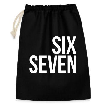 67 "six seven" text - Gift Bag 30 x 45 cm - black - Front