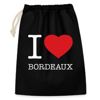 J’AIME BORDEAUX - Sac cadeau 30 x 45 cm - noir - Devant