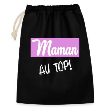 MAMAN. FÊTE DES MÈRES - Sac cadeau 30 x 45 cm - noir - Devant