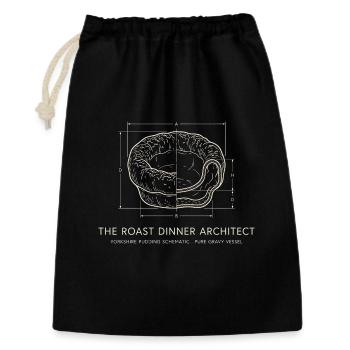 Architecte du dîner rôti - Yorkshire Pudding - Sac cadeau 30 x 45 cm - noir - Devant