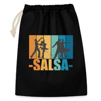 Salsa Vintage Dancer Retro Dancing Cadeau - Sac cadeau 30 x 45 cm - noir - Devant