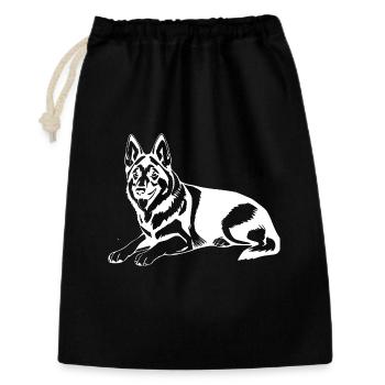 Chien de berger - Sac cadeau 30 x 45 cm - noir - Devant