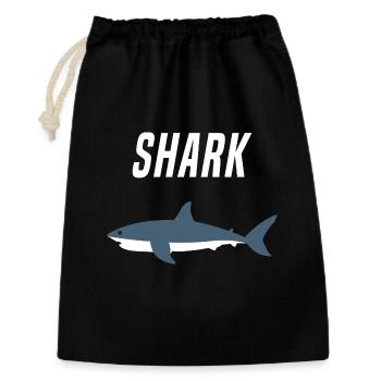 Nautic Design Shark Silhouette Bold Typography - Gift Bag 30 x 45 cm - black - Front