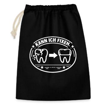 Dental technician – Can I fix - Gift Bag 30 x 45 cm - black - Front