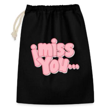 i miss you Exclusive Designs - Gift Bag 30 x 45 cm - black - Front