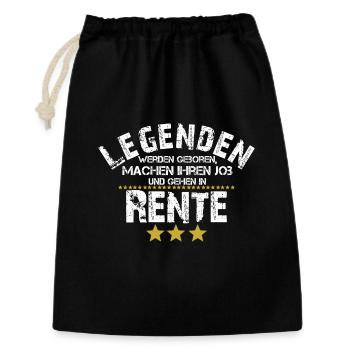 Legende Pension Rente Rentner Geschenk Ruhestand - Geschenkbeutel aus Baumwolle (30 x 45 cm) - Schwarz - Vorne