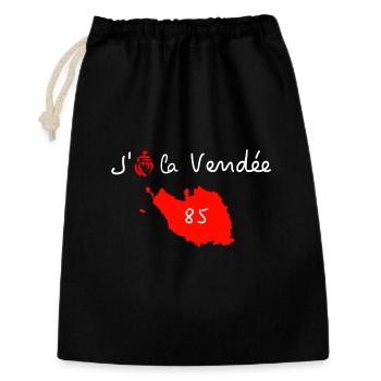 j'aime la vendee carte 85 - Sac cadeau 30 x 45 cm - noir - Devant