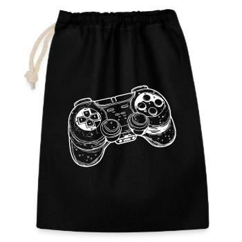 Videospiel Controller Zeichnung - Geschenkbeutel aus Baumwolle (30 x 45 cm) - Schwarz - Vorne