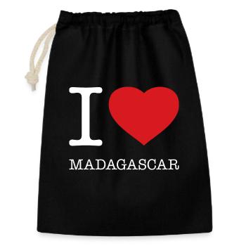 J’ADORE MADAGASCAR - Sac cadeau 30 x 45 cm - noir - Devant