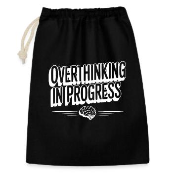 Overthinking in Progress - Gift Bag 30 x 45 cm - black - Front