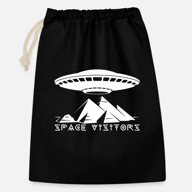 Visitors and the White Pyramids - Gift Bag 30 x 45 cm - black