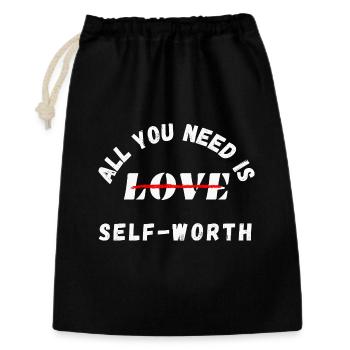 Tout ce dont vous avez besoin, c’est de votre estime de soi – santé mentale - Sac cadeau 30 x 45 cm - noir - Devant