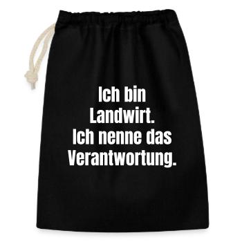 Responsibility of the farmer - Gift Bag 30 x 45 cm - black - Front