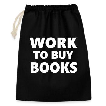 Cours de boisson : Travailler pour acheter des livres - Sac cadeau 30 x 45 cm - noir - Devant