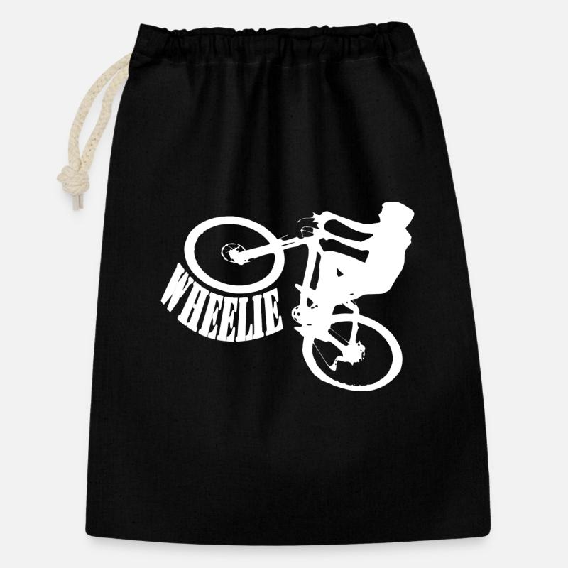 Roue roue - Sac cadeau 30 x 45 cm - noir