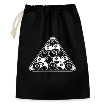 Porte-billard - Sac cadeau 30 x 45 cm - noir - Devant