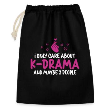 Conception de la série K-pop coréenne K-drama - Sac cadeau 30 x 45 cm - noir - Devant