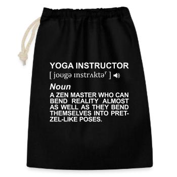 Yogalehrer Definition - Geschenkbeutel aus Baumwolle (30 x 45 cm) - Schwarz - Vorne