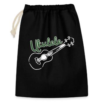 Ukulele - Music Lover - Geschenkbeutel aus Baumwolle (30 x 45 cm) - Schwarz - Vorne