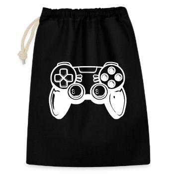 Manette de jeux vidéo - Sac cadeau 30 x 45 cm - noir - Devant
