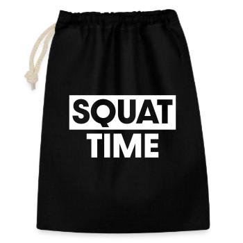 Squat Time - Gift Bag 30 x 45 cm - black - Front