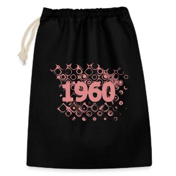 Retro 1960 - Geschenkbeutel aus Baumwolle (30 x 45 cm) - Schwarz - Vorne