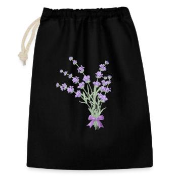Bouquet de lavande - Sac cadeau 30 x 45 cm - noir - Devant
