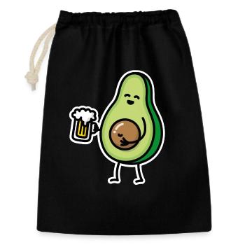Drôle d'avocat bière bière ventre avocat fosse céto - Sac cadeau 30 x 45 cm - noir - Devant