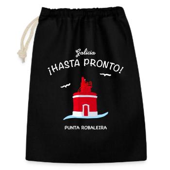 Galicien, Leuchtturm Punta Robaleira, Spanien - Geschenkbeutel aus Baumwolle (30 x 45 cm) - Schwarz - Vorne