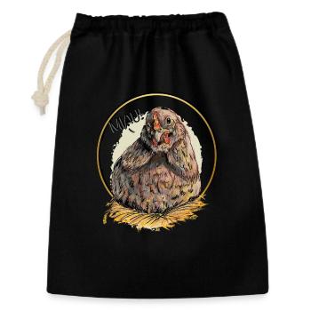 Miaulement du poulet de Pâques - Sac cadeau 30 x 45 cm - noir - Devant