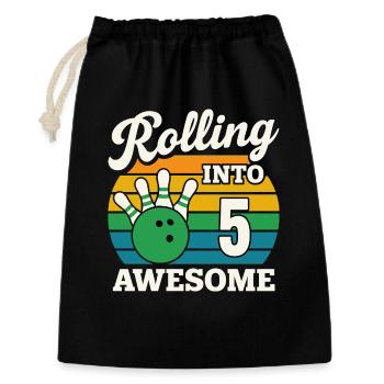 Légende du bowling 5e anniversaire Design - Sac cadeau 30 x 45 cm - noir - Devant