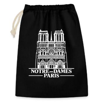 Notre-Dame Paris Gothic Silhouette - Gift Bag 30 x 45 cm - black - Front